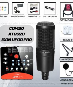 Combo Sound Card Icon Upod Pro Và Micro Audio Technica AT2020