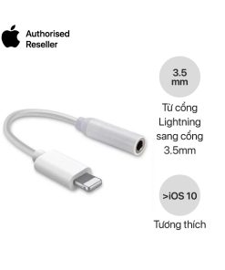 Dây cáp chuyển đổi Jack Lightning sang Jack 3.5mm Cho iPhone ( Loại zin có micro để live stream )