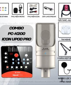 Combo Micro TAKSTAR K200 Và Sound Card ICON UPOD PRO
